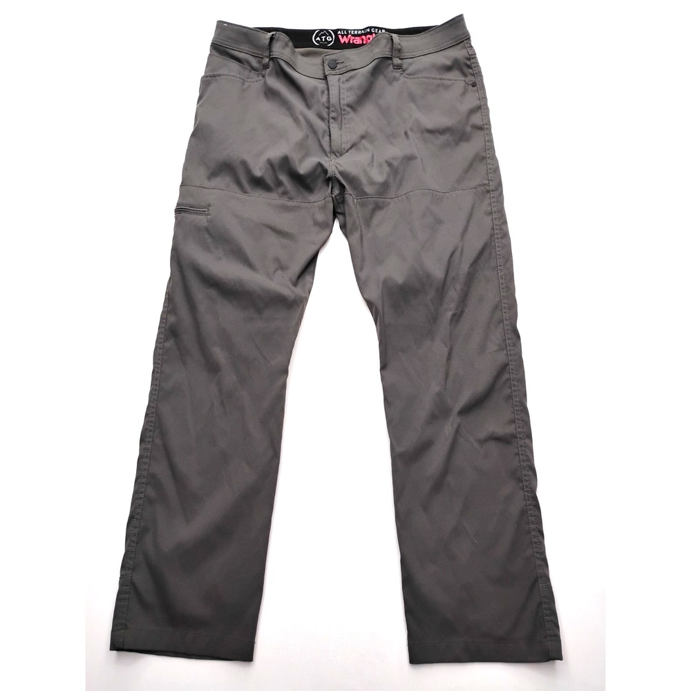 Wrangler‎ ATG Men Pants 40x30 Gray Nylon Spandex All Terrain Gear Outdoor Hiking